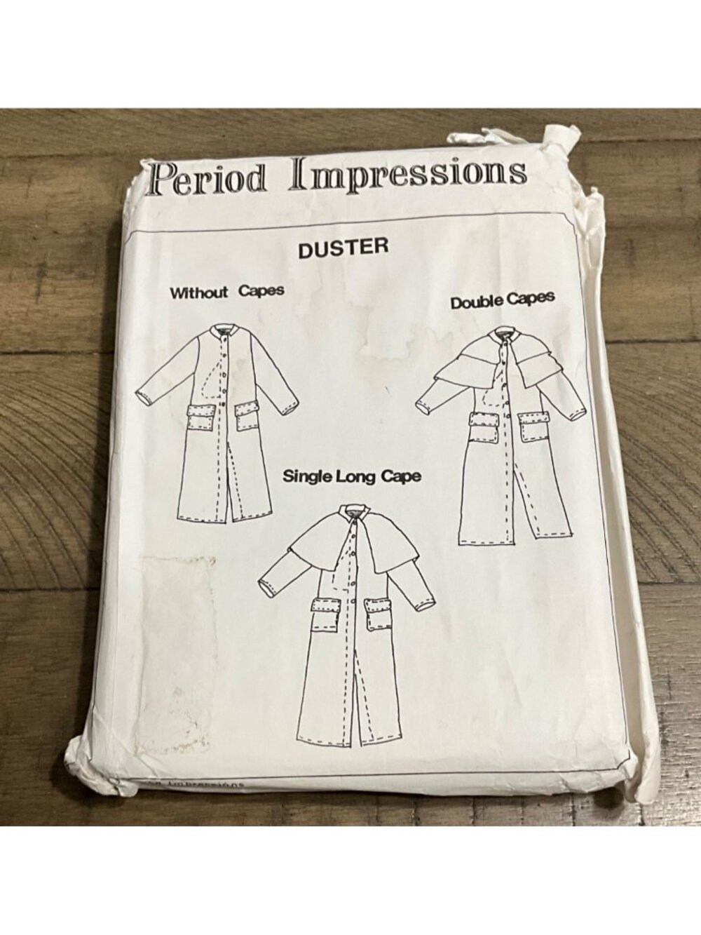 Patterns For Period Impressions 780 Duster Without Capes Double Capes